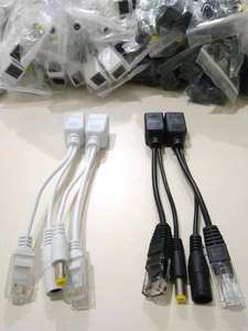 Listo en stock divisor POE 12V adaptador Ethernet de alimentación inyector divisor de <span class=keywords><strong>Cable</strong></span> POE para cámara IP blanco y negro - Product Image 5