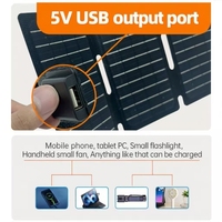 Panneau solaire pliable 12W, chargeur solaire USB portable, efficacité 22%, sac solaire monocristallin pour téléphone portable, camping, randonnée
