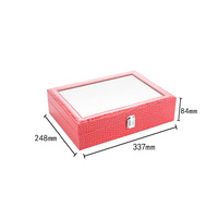 Boîte de rangement grande capacité pour lunettes de soleil, présentoir de luxe pour lunettes, tiroir de rangement en cuir pour lunettes de soleil