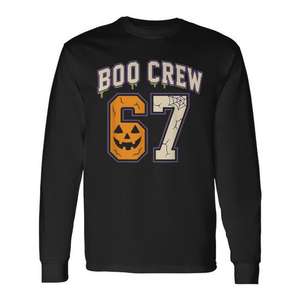 Boo Crew 67 T-shirt à manches longues en jersey pour Halloween, style sportif - Product Image 1