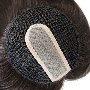Intégration 100% Cheveux Remy Humains, Topper en Soie pour Femmes, Extensions de Cheveux de 14 Pouces pour une Légère Perte, Remplacement, Design en Filet de Pêche - Product Image 3