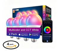 Ampoule d'hôtel Tuya WiFi Smart Bulb E27 RGB LED, corps en aluminium, compatible avec Alexa et télécommande