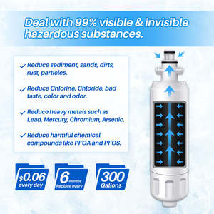 Waterfilter van kunststof met actieve kool |   Elektrisch aangedreven, 6 maanden filterlevensduur, 300 GPD doorstroom voor huishoudelijk en hotelgebruik - Product Image 3