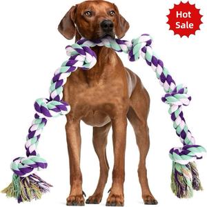 Toptan popüler köpek römorkör savaş oyunu oyuncaklar orta büyük ölçekli köpek düğüm pamuk halat interaktif Bite dayanıklı çiğnemek oyuncaklar - Product Image 2