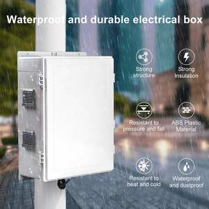 صندوق توزيع كهربائي ناموناني H8 للاستخدام الخارجي، مصنوع من البلاستيك ABS، مقاوم للماء بدرجة IP65، مع لوحة داخلية وغطاء مفصلي - Product Image 2