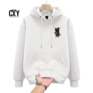 Felpa con cappuccio da uomo in cotone pesante stile americano autunno 2026, trendy, a gamba dritta, streetwear, casual, con stampa lettering, stile cool e <span class=keywords><strong>bad</strong></span> boy - Product Image 1