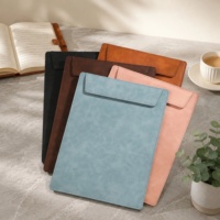 Vente en gros de tapis de bureau en cuir PU A4, tapis d'écriture pour réunions d'affaires, planche à documents portable, porte-documents minimaliste