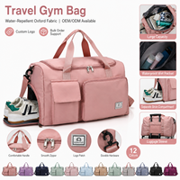Sac de voyage Oxford personnalisé avec logo, compartiment à chaussures, grande capacité, sac de week-end pour hommes et femmes, sac de sport, sac de voyage