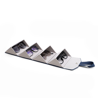 Boîte de rangement pour lunettes de soleil, étui en cuir PU, à 4 fentes, Portable, de voyage, avec organisateur pliable, support de rangement,