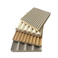 Panneaux muraux décoratifs intérieurs en composite bois-plastique WPC, grille semi-circulaire, pour hôpital, villa, appartement, moderne