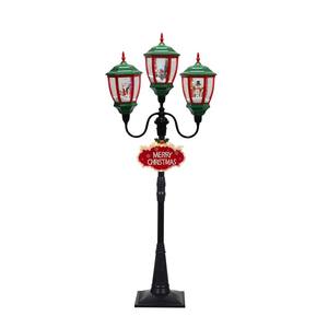 Lanterne à <span class=keywords><strong>neige</strong></span> LED classique Décorations de Noël avec musique Vente en gros d'usine Ornement Lampe de poteau - Product Image 3
