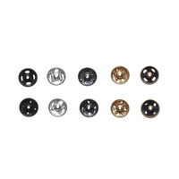 Boutons en laiton miniatures SAS 6-8 mm pour vêtements de poupée, boutons invisibles à pression, boucles de couture miniatures, accessoires de couture