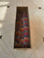 Offre Spéciale en Pologne Hamac en coton à rayures rouges avec barre en bois d'une capacité de 265lb pour la plage, la cour, le patio, le porche, l'intérieur et l'extérieur.