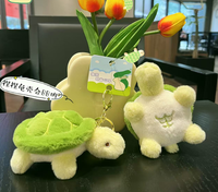 Porte-clés en peluche mignon en forme de tortue verte, pendentif BB appelé Tortue, jouet en peluche pour machine à griffes