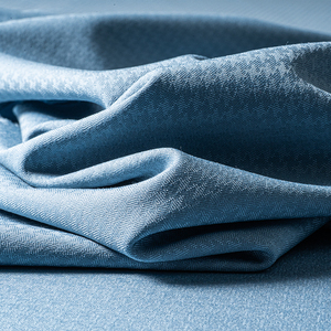 Skygen Dobby rắn màu poplin dệt căng tre Polyester Spandex vải cho áo sơ mi - Product Image 5