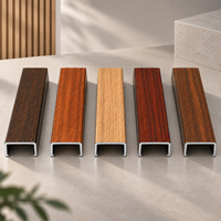 Profils en aluminium à grain de bois avec aspect bois naturel, surface durable résistante à la corrosion et faibles besoins d'entretien