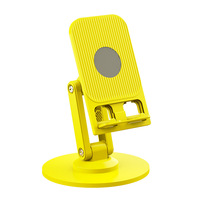 Support de téléphone de bureau, rotation à 360 degrés, réglable en hauteur, pliable, adapté aux téléphones et tablettes, pour le streaming en direct et l'apprentissage