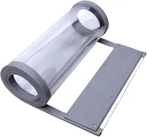 Fuxing alta calidad la cortina transparente magnética de plástico PVC más popular mosquitera malla cortina rollo puerta pantalla