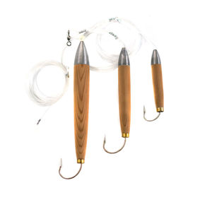 Bouchons de cèdre gréés de 4 "leurres de pêche à la traîne <span class=keywords><strong>au</strong></span> thon naturel - Product Image 1