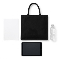 Sac fourre-tout en toile de coton épaisse, structure 3D, grande capacité, sac de plage, sac d'épicerie, coutures renforcées, multicolores