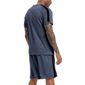 ชุดออกกำลังกายในยิมสำหรับผู้ชายเสื้อยืดและกางเกงขาสั้นแห้งเร็วชุดวิ่งฟุตบอล - Product Image 4