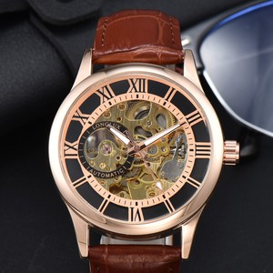 Reloj de Lujo con Diseño de Moda, Logotipo Personalizado, Estilo Ejecutivo, Correa de Cuero Genuino Impermeable, Movimiento Automático, para Hombre - Product Image 2
