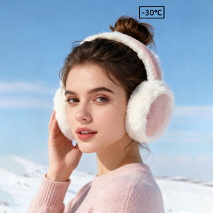 Gu Teng Orejeras Cálidas para Hombre con Orejas de Conejo - de Gamuza, Felpa y Fibra de Poliéster, Plegables y Anchas para Invierno (Circunferencia de la Cabeza) - Product Image 1