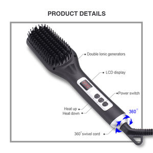 Produsen Sikat Pelurus Rambut Profesional, Sisir Pelurus Rambut Elektrik Panas dengan Ion Negatif - Product Image 3