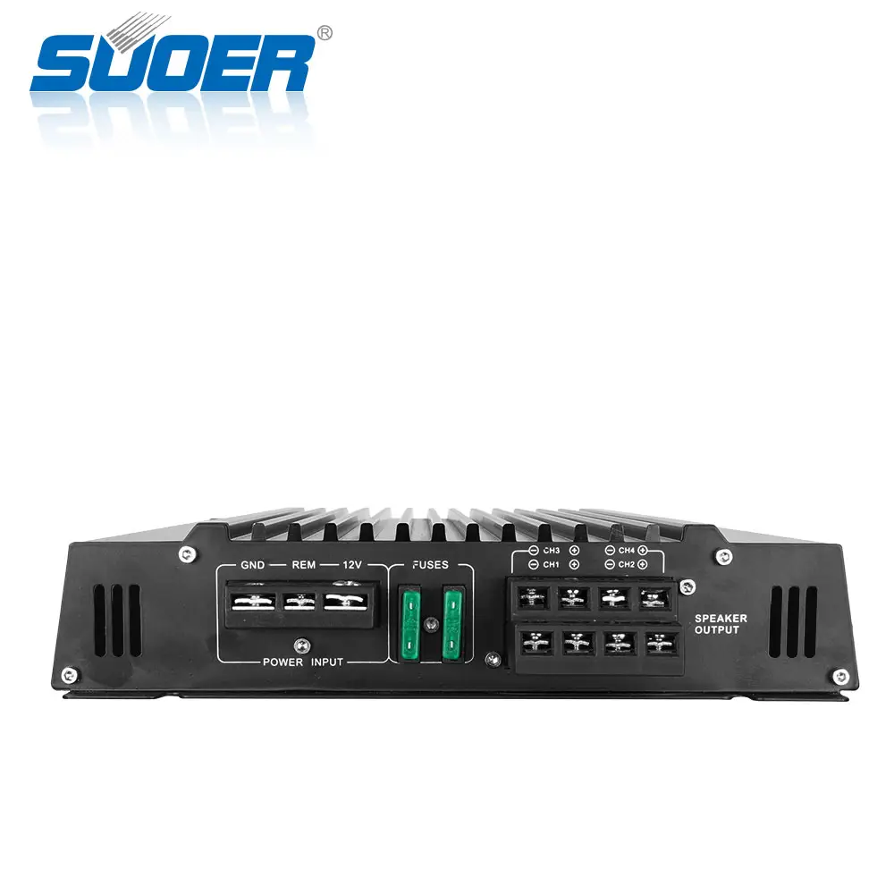 Suoer CA-460-A 핫 세일 자동차 음악 증폭기 12v 4 채널 오디오 앰프 자동차 앰프 한국