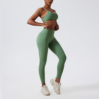 Nieuwe superzachte dames gymkleding 2-delige sportbeha en legging workout set hoge kwaliteit dames yoga fitness kleding outfits
