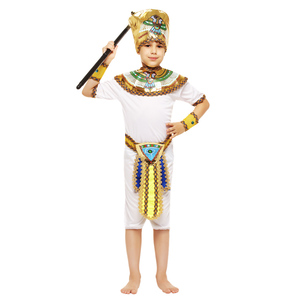 Halloween <span class=keywords><strong>Cosplay</strong></span> Party Enfants Petit Samouraï Égyptien Spectacle Blanc Costume Petit Pharaon Prince Costume - Product Image 1