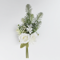 Bouquet de fleurs artificielles en soie, arrangements floraux, fausses roses, bouquets de mariée, centres de table pour vase, décoration
