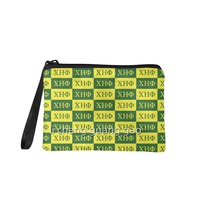Porte-monnaie de voyage portable de haute qualité, personnalisé avec le design de l'alphabet grec Chi Eta Phi Sisters, avec porte-carte d'identité