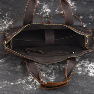 L1016 Men's Genuine <strong>Leather</strong> Business Laptop <strong>Soft</strong> <strong>Bag</strong> High Quality Large Capacity - Product Image 4