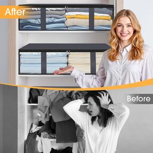 3 Pack 40L Large Clothes <b>Comforter</b> Storage Containers with Clear Window Under Bed Storage Bags for Bedding Organization - Product Image 4