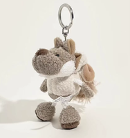 Sac à dos en peluche mignon en forme de loup, pendentif, poupée, porte-clés en forme de loup, cadeau pour couple et enfants