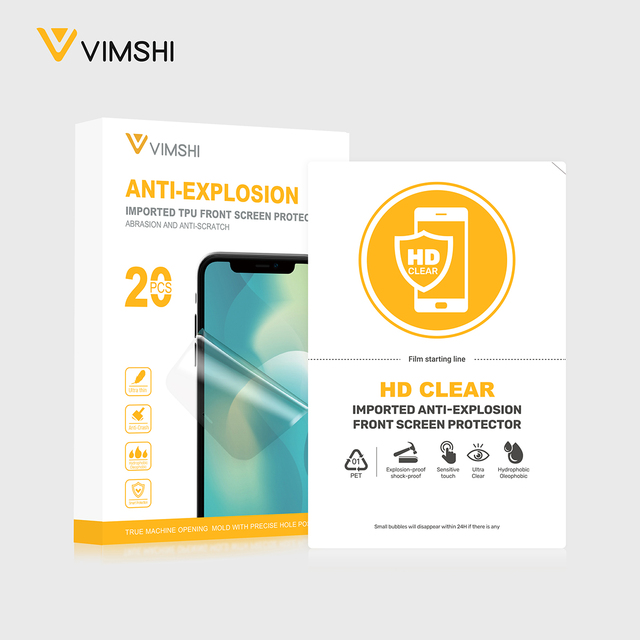 Vimshi Factory 20pcs/Box 3D Tpu Transparent Hydrogel Film Screen Protector for Mobile Phone