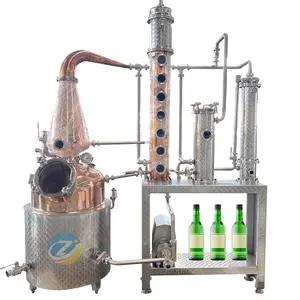 Distillateur d'alcool de Vodka en cuivre de 300l, distillateur d'alambic de gin