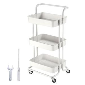 Organizador de <span class=keywords><strong>cesta</strong></span> móvil de <span class=keywords><strong>3</strong></span> niveles, carrito de almacenamiento de utilidad rodante, actualización de ABS, herramienta de estantería con ruedas - Product Image 6
