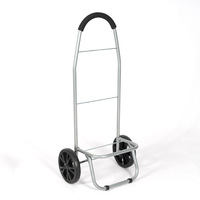 Chariots métalliques portables pliants à 2 roues Hitree personnalisés avec sac de chariot à provisions de poche latérale et avant