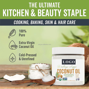 Huile de coco biologique, pressée à froid - Huile capillaire naturelle avec huile de coco extra vierge non raffinée non-OGM (Aceite de Coco) biologique - Product Image 3