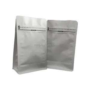 Mokka Koffie Zak Klep Mylar Aluminiumfolie Hersluitbare Rits Milieuvriendelijke Verpakking Stand Bag Zakjes Platte Bodem Kraft Pocket