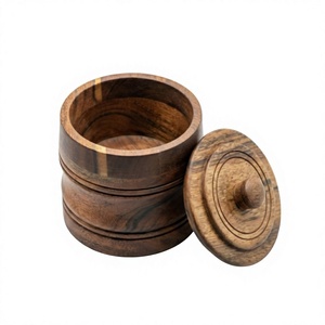 Tarro de Almacenamiento de Madera Natural con Tapa de Madera, Capacidad de 250 ml, Hermético, Duradero, Ecológico, Diseño Clásico, Multifuncional para Té y Café - Product Image 1