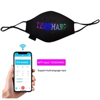 Bụi Tùy Chỉnh Lễ Hội Sáng Lập Trình Blue Tooth APP Hiển Thị DJ 7 Colors Halloween Glow Đảng Rave Mặt LED Light Maskes