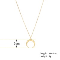 Collar de Luna Creciente de Acero Inoxidable 316L de Alta Calidad, Colgante con Cadena de Eslabones Chapada en Oro de 18K, Estilo Vintage, para Mejores Amigas, a la Moda