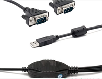 Convertidor USB 2.0 a RS232 Profesional de 2 Puertos, Conector DB9, Transmisión de Datos de Alta Velocidad, LED de Estado RX/TX para Impresora