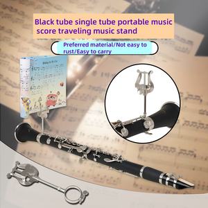 Small Portable Sheet Holder for <strong>Clarinet</strong> <strong>and</strong> <strong>Oboe</strong> Black Iron Pipe Clip - Product Image 1