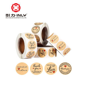 Pegatinas de agradecimiento impermeables, 500 etiquetas <span class=keywords><strong>para</strong></span> pequeños negocios, embalaje, sellos de colores clásicos con lámina dorada - Product Image 2