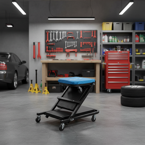 Siège <span class=keywords><strong>d</strong></span>'<span class=keywords><strong>atelier</strong></span> pliant multifonctionnel, chariot à outils mobile, <span class=keywords><strong>tabouret</strong></span> en cuir robuste et imperméable pour mécaniciens, <span class=keywords><strong>atelier</strong></span>, couleur OEM/ODM - Product Image 4