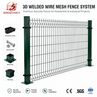 Groen gecoate 3D gebogen draadgaas hekwerk residentiële beveiligingsomheining multifunctioneel paneel tuinafscheiding